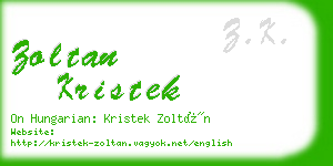 zoltan kristek business card